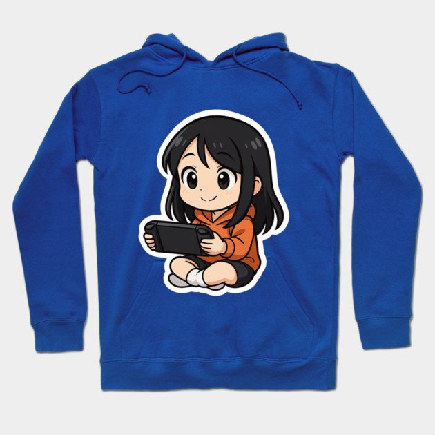 Little Sue playing with a Handheld Console Hoodie