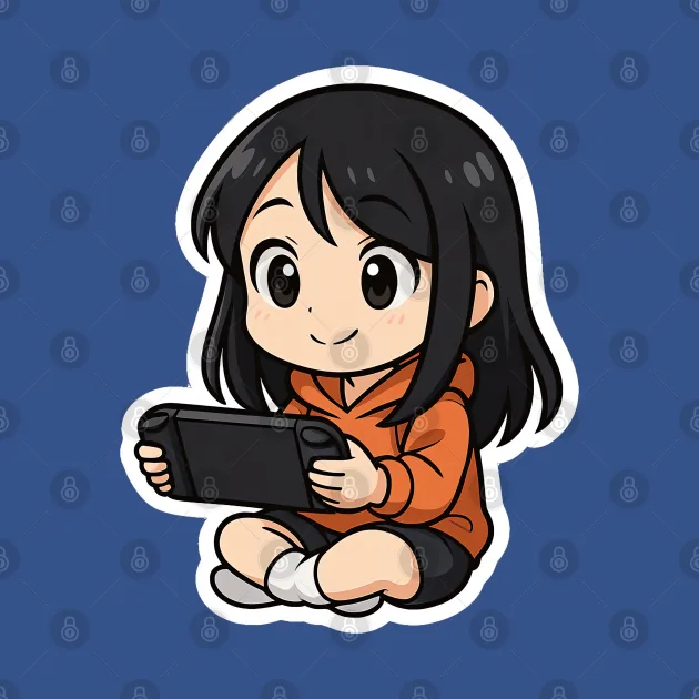 Little Sue playing with a Handheld Console Hoodie