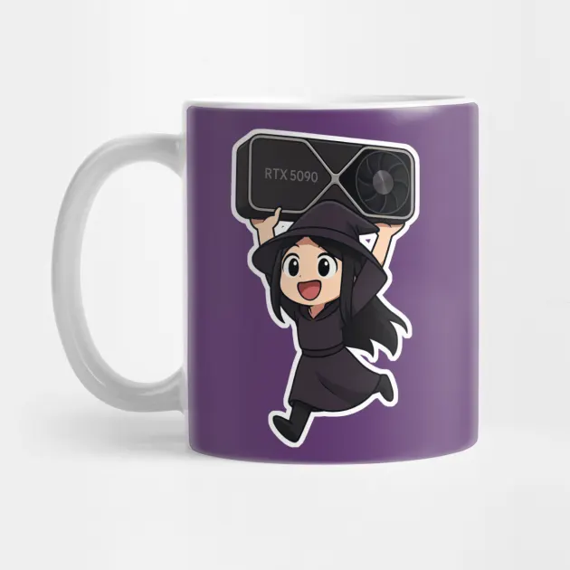 Little Sue conjures an RTX 5090 Mug