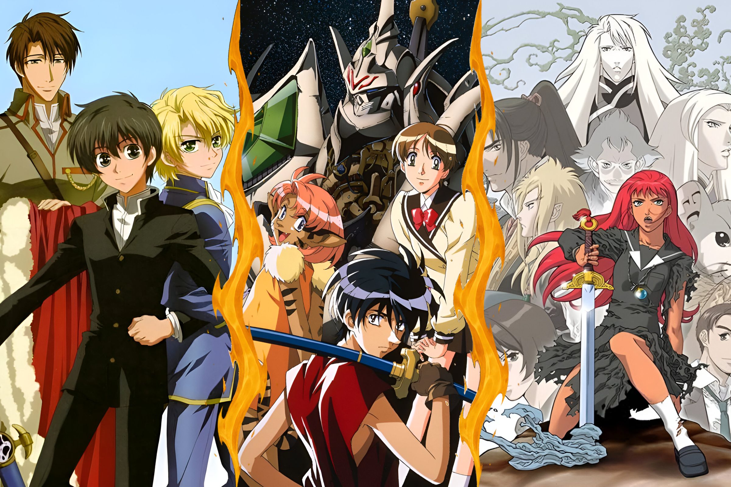 Kyo Kara Maoh!, The Vision of Escaflowne and The Twelve Kingdoms.
