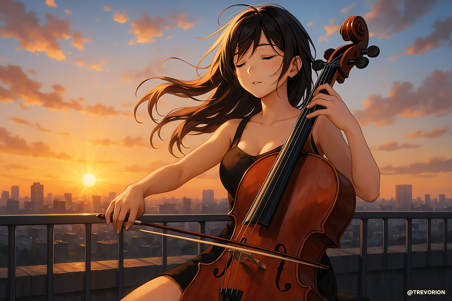 222: Rooftop Cellist 🎻🌅