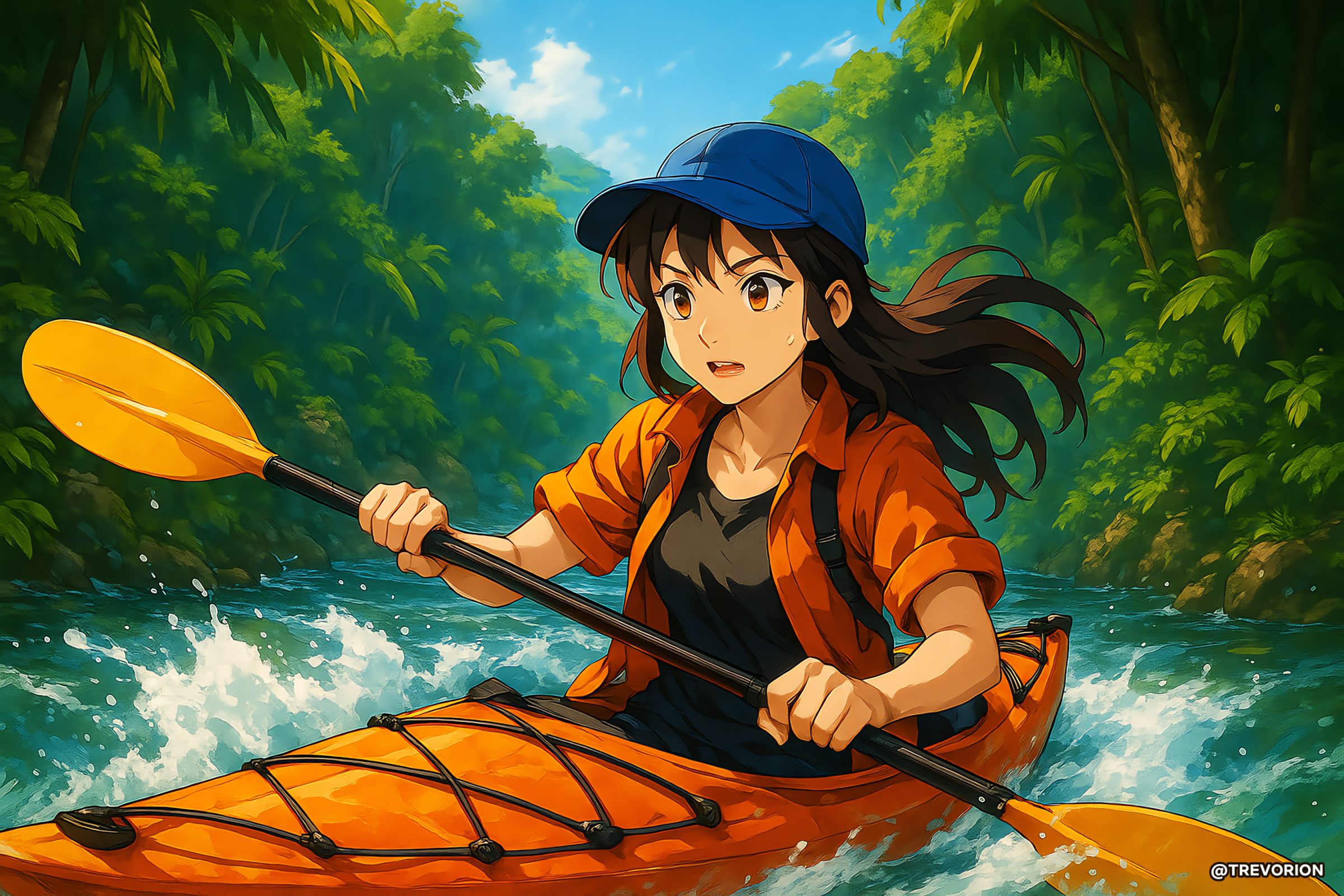 Paddling through 🌴🚣‍♀️