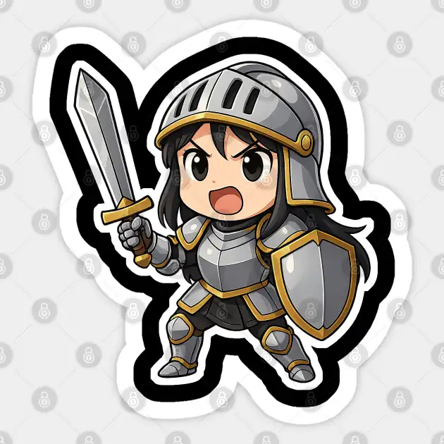Little Sue, Knight in Shining Armour Sticker
