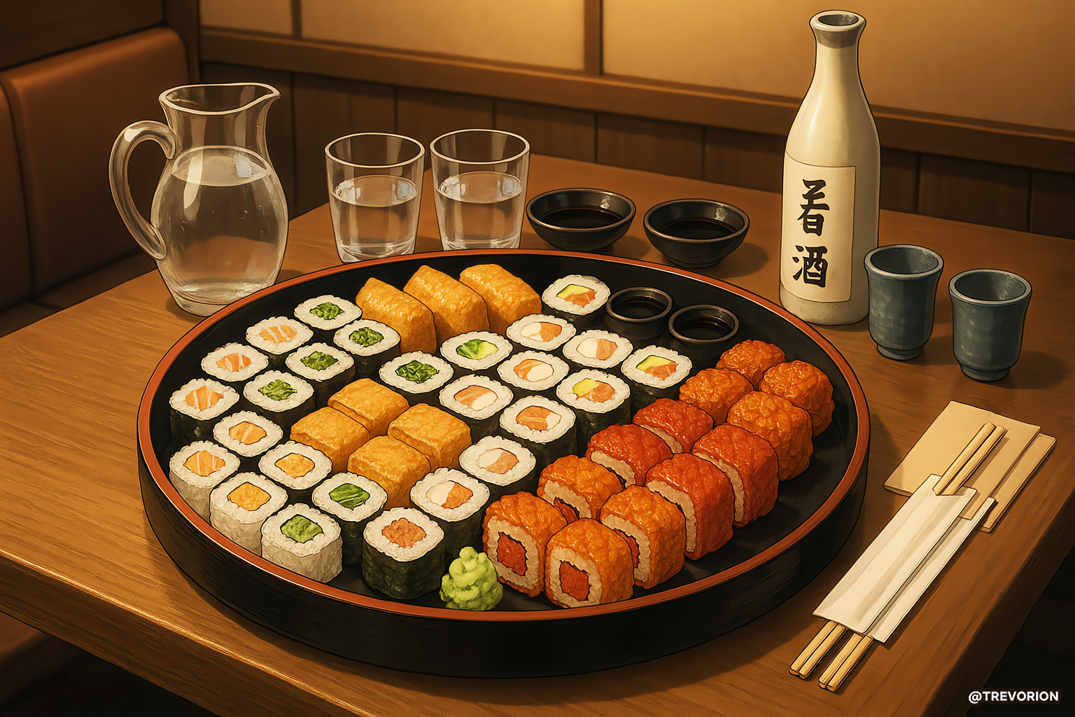 264: Sushi Platter 🍣🍶