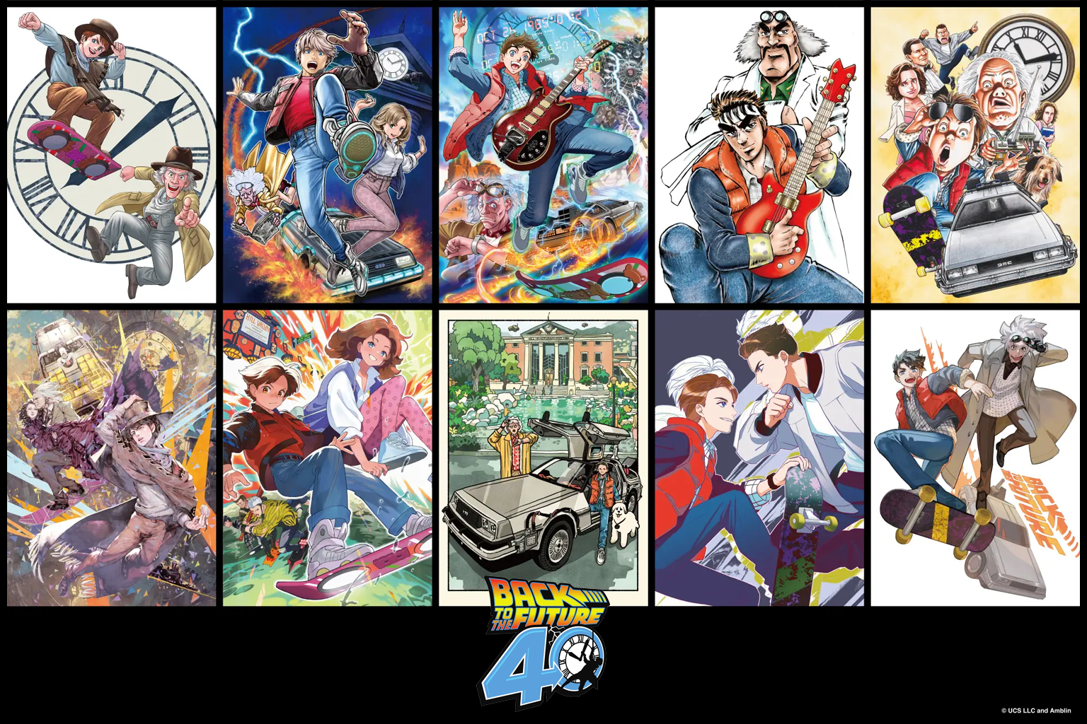 Japanese Game & Manga Artists Celebrate Back to the Future 40th Anniversary with New Illustrations