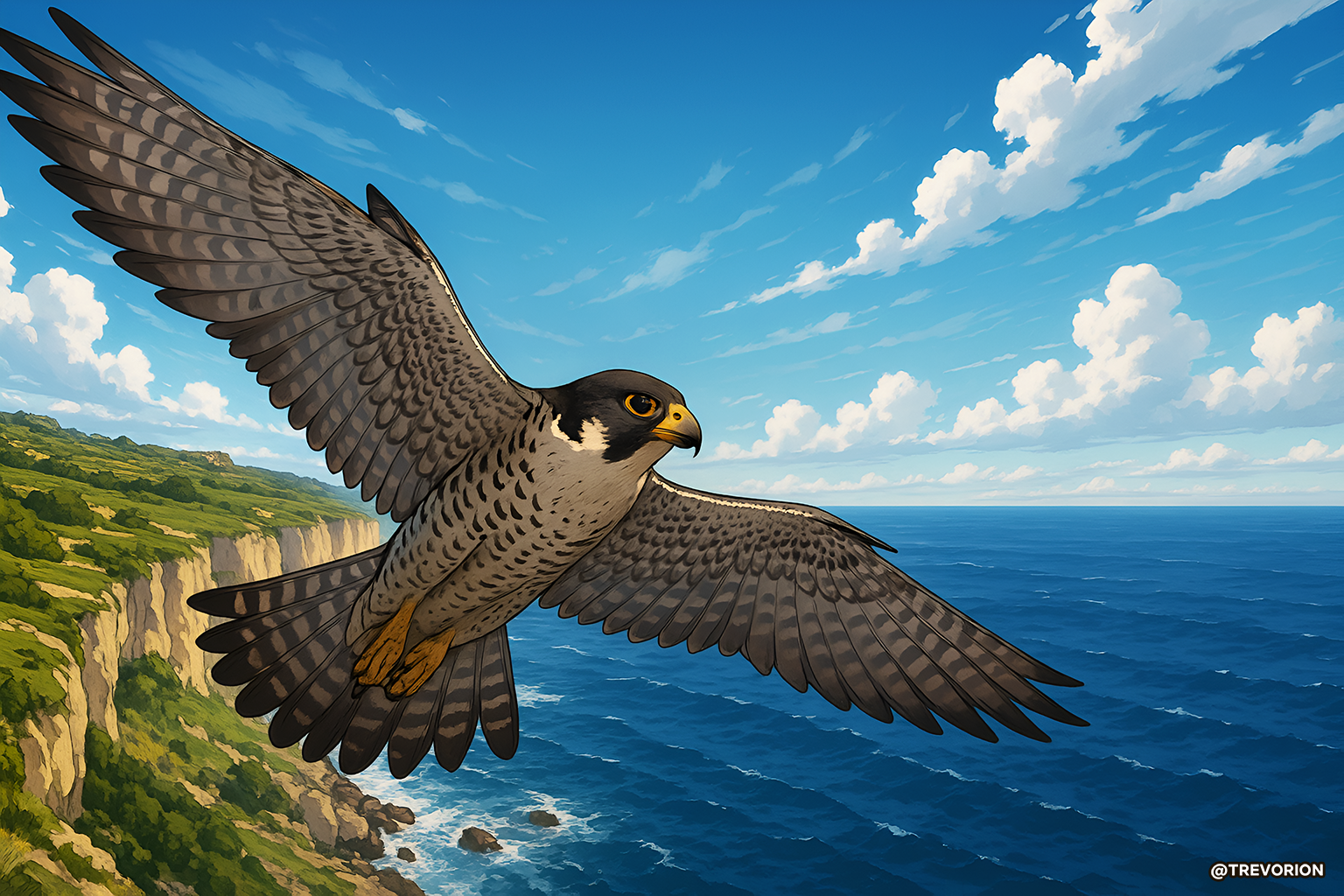Peregrine Falcon 🌤️🦅
