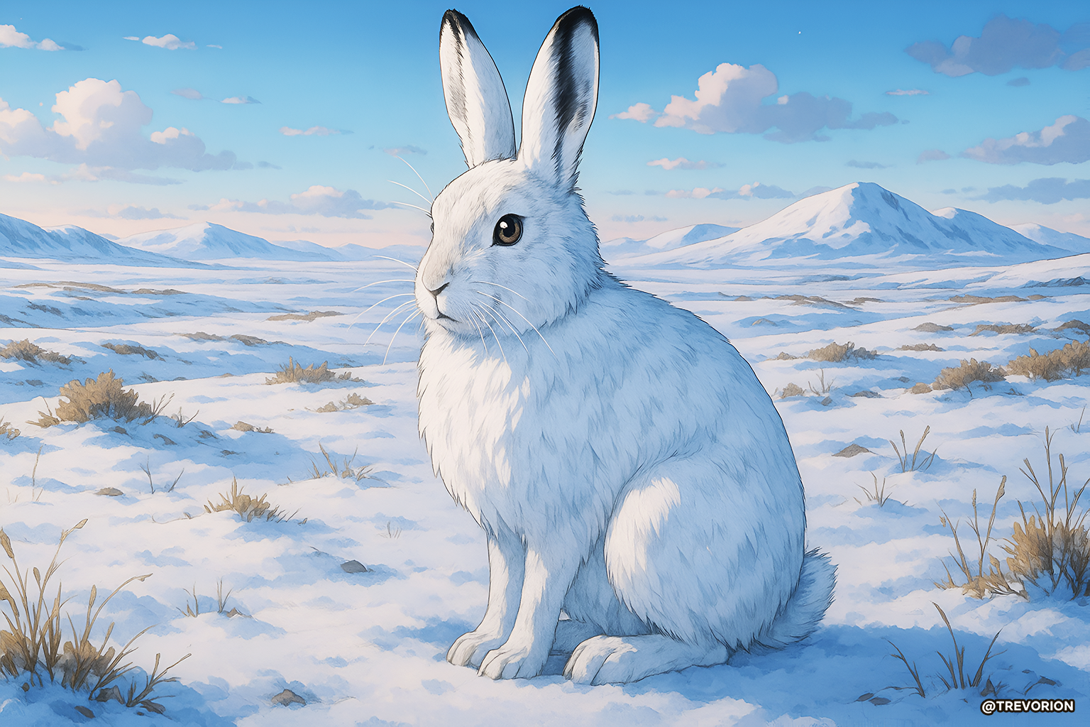 344: Arctic Hare ❄️🐇