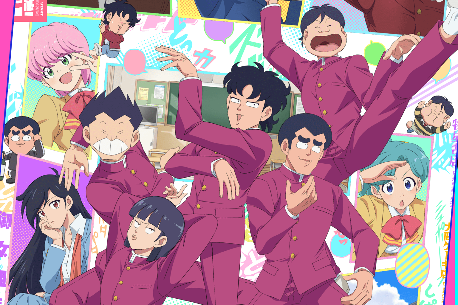 High School! Kimengumi Anime Shares OP and ED Music Videos