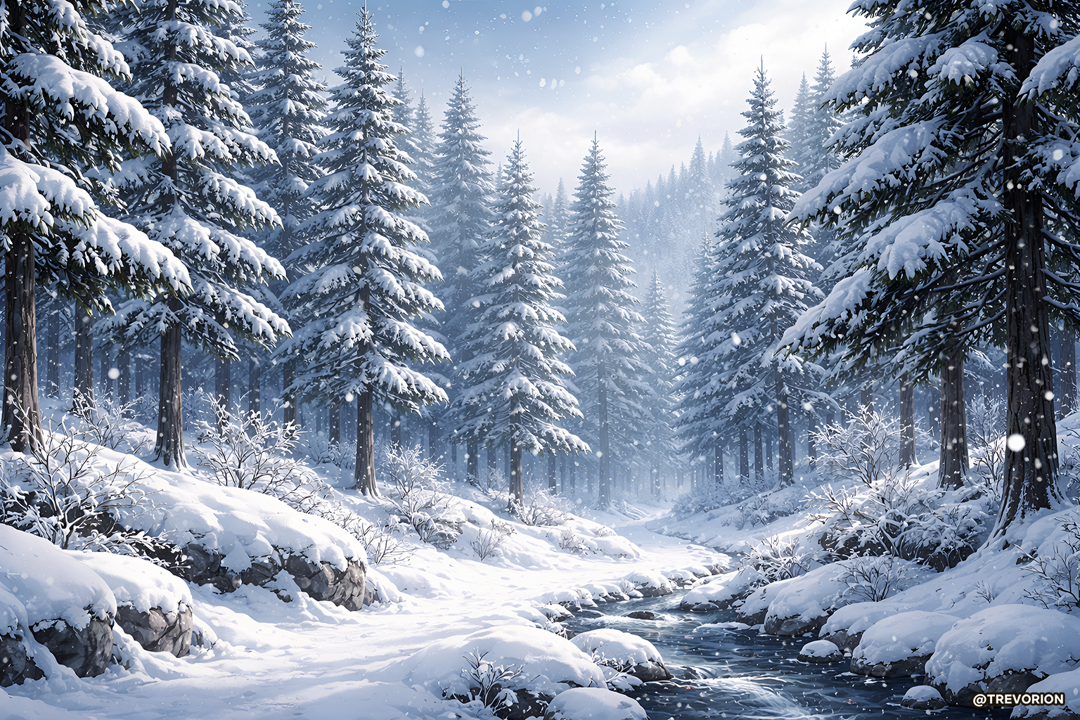 Winter Evergreen 🌲❄
