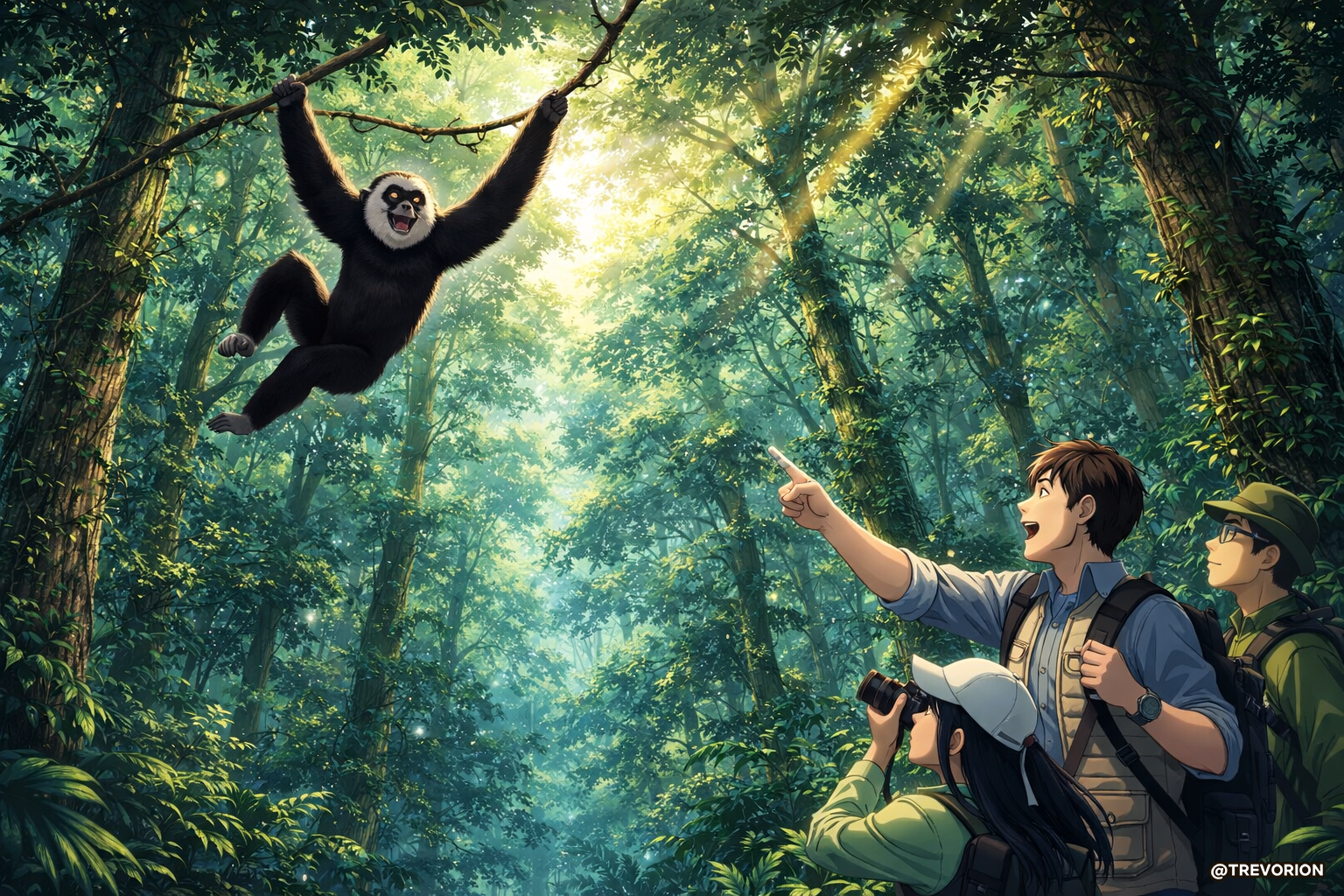 Hoolock Gibbon 🌿🐒